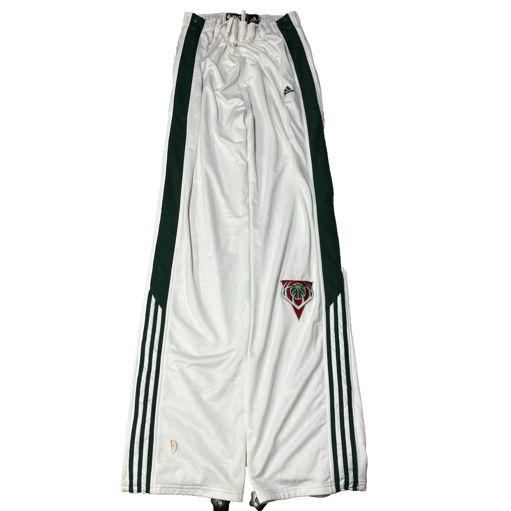 adidas NBA Milwaukee Bucks Player Issued Game Warmup Snap Pants XXLT + 6" - Picture 1 of 14